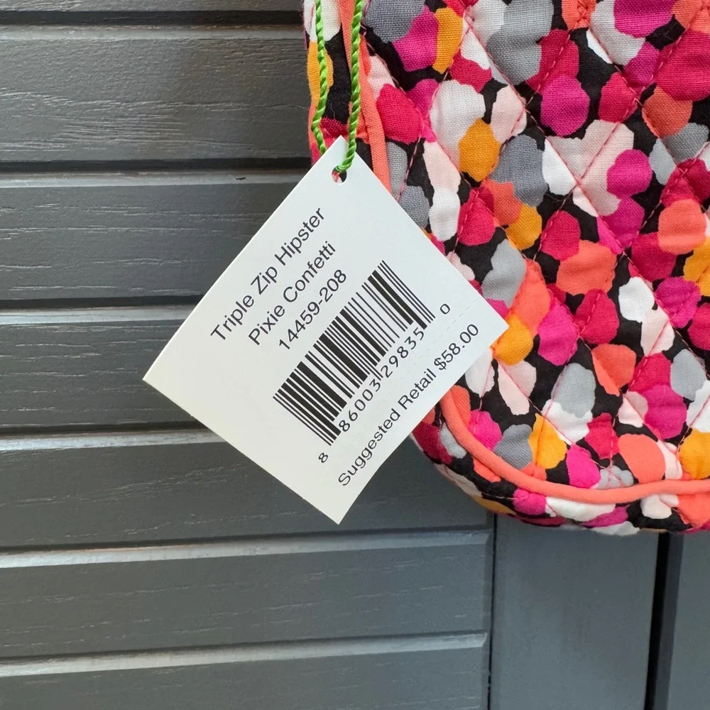 Vera Bradley Triple Zip Hipster Pixie Confetti Crossbody Bag - Picture 4 of 4